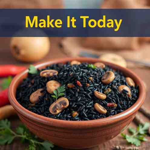 Haitian Black Rice (Diri ak Djon Djon) - Make It Today